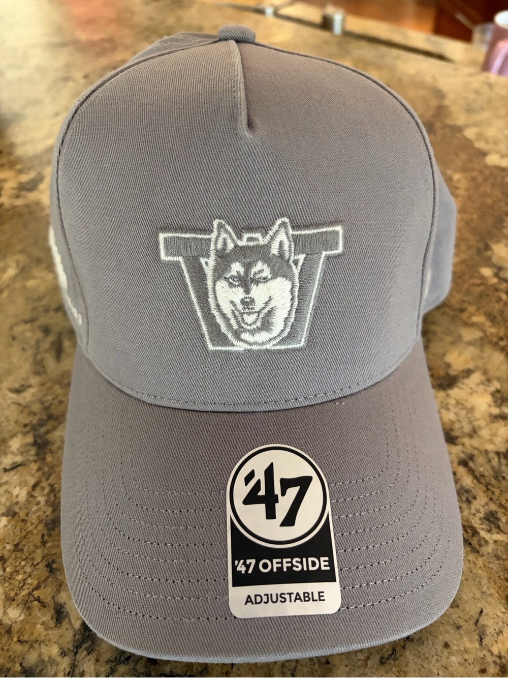 NWT ‘47 Gray Washington Huskies Embroidered Logo Baseball Cap
